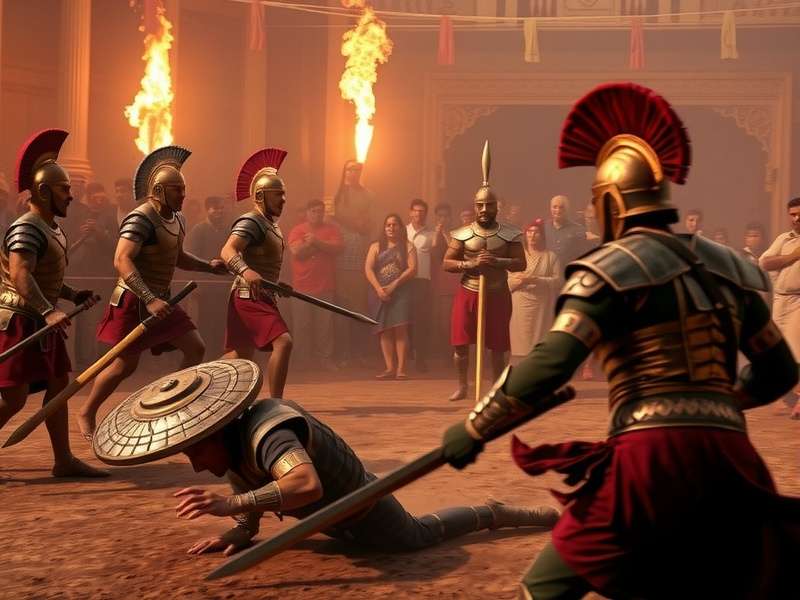 Gladiator S Arena intense battle scene